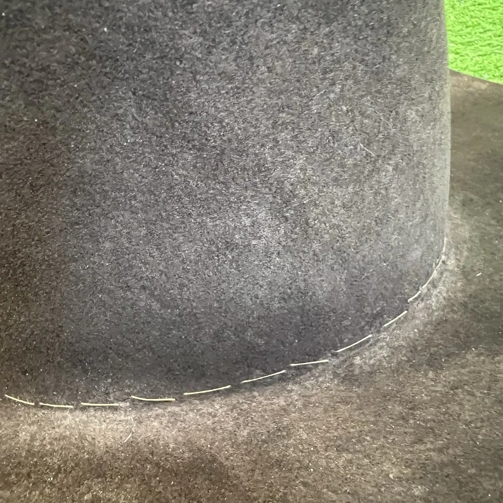 Vintage‎ American Hat Co.  Cowboy Hat SZ 7 Chocolate Brown Custom Flower 1960s